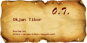 Okjan Tibor névjegykártya